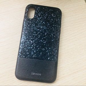 Sequin/leather iPhone X